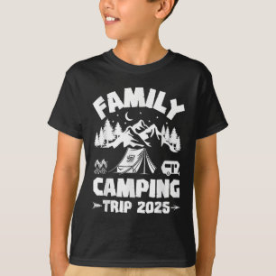 Family Camping Trip 2025 Matching Crew Summer Vaca T-Shirt
