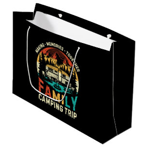 Family Camping Trip Making Memories Together Large Gift Bag