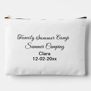 Family camping vacation custom add name dateSummer Accessory Pouch