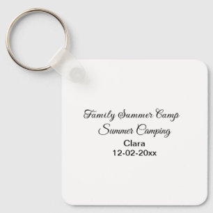 Family camping vacation custom add name dateSummer Key Ring