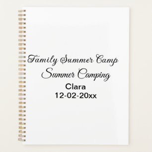 Family camping vacation custom add name dateSummer Planner