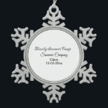 Family camping vacation custom add name dateSummer Snowflake Pewter Christmas Ornament<br><div class="desc">Design</div>