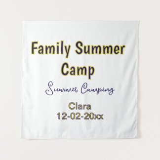 Family camping vacation custom add name dateSummer Tapestry