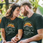 Family Camping Vacation Matching Custom T-Shirt<br><div class="desc">Good mood? Just add campfire,  s'mores,  and the rest of the family with a matching outfit. Cute camping theme design you can customise for your next family adventure with a place holder for the site and year. 

Perfect for family photos while you're out there exploring the jungle or campsite</div>
