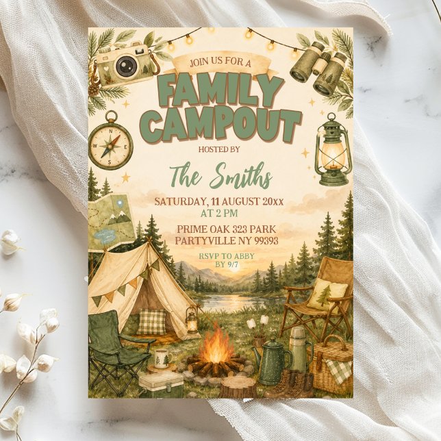 Family Campout Party Invitation (Creator Uploaded)