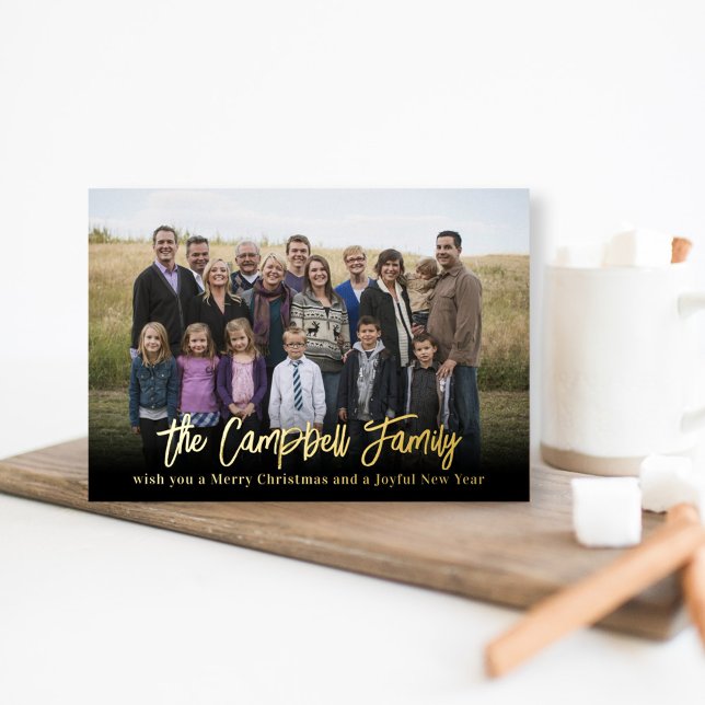 Family Cheer Foil Holiday Card Christmas Card (Creator Uploaded)