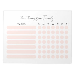 Family Chore Chart Command Centre Kids Planner Notepad