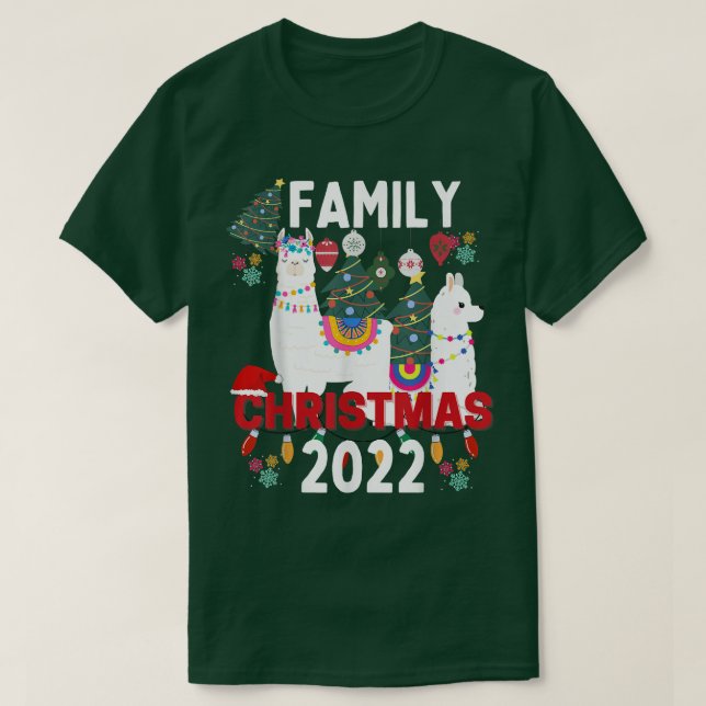 Family Christmas 2022 Matching s Squad Llama Love  T-Shirt (Design Front)