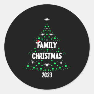 Family Christmas 2023 Christmas 2023  Classic Round Sticker