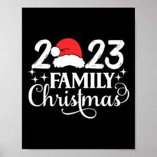 Family Christmas 2023 Matching Squad Crew Santa Fu Poster