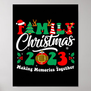 Family Christmas 2023 Matching Squad Fun Xmas Sant Poster