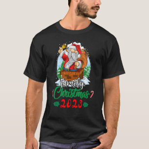 Family Christmas 2023 Matching  Squad Santa Elf  1 T-Shirt