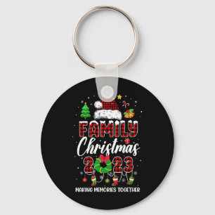 Family Christmas 2023 Matching Squad Santa Elf Fun Key Ring