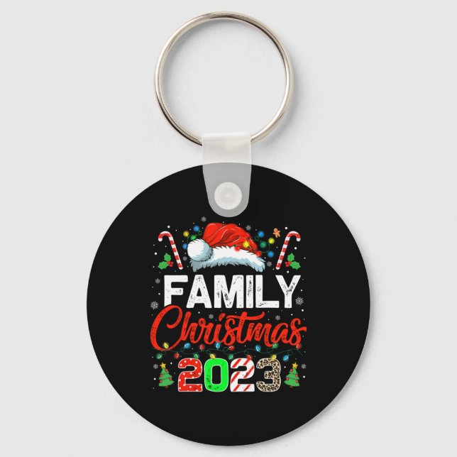 Family Christmas 2023 Matching Squad Santa Elf Fun Key Ring (Front)
