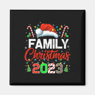 Family Christmas 2023 Matching Squad Santa Elf Fun Magnet