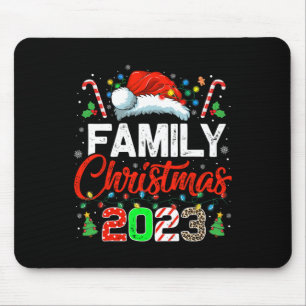 Family Christmas 2023 Matching Squad Santa Elf Fun Mouse Pad