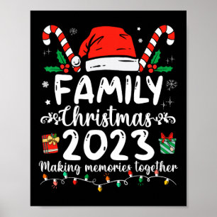 family christmas 2023 matching squad santa elf fun poster