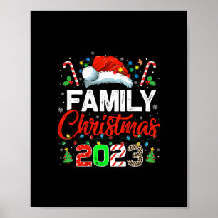 family christmas 2023 matching squad santa elf fun poster