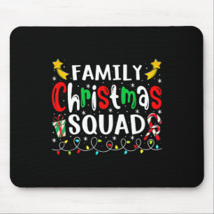 Family Christmas 2023 Santa Hat Crew Fun Women Men Mouse Pad