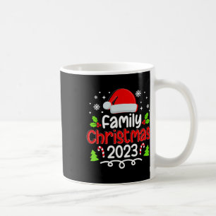 Family Christmas 2023 Santa Hat Light Pyjamas Xmas Coffee Mug