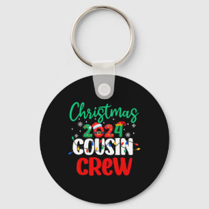 Family Christmas 2024 Cousin Crew Matching Squad S Key Ring