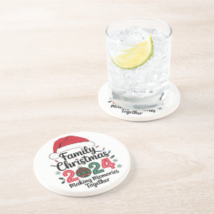 Family Christmas 2024 Making Memories Together Coaster