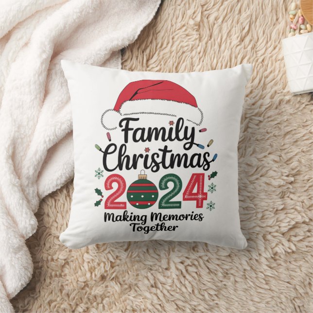 Family Christmas 2024 Making Memories Together Cushion (Blanket)