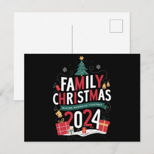 Family Christmas 2024 Making Memories Together Holiday Postcard