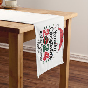Family Christmas 2024 Making Memories Together Short Table Runner