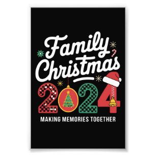 Family Christmas 2024 Matching Outfit Xmas Squad Photo Print