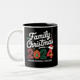Family Christmas 2024 Matching Outfit Xmas Squad  Two-Tone Coffee Mug