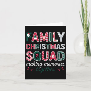 Family Christmas 2024 Matching Squad Santa Elf Fun Card