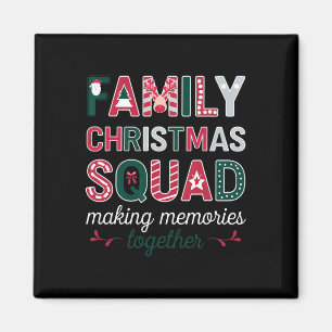 Family Christmas 2024 Matching Squad Santa Elf Fun Magnet