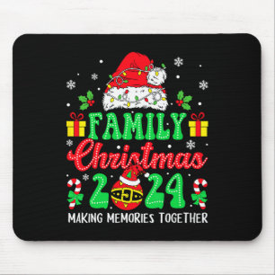Family Christmas 2024 Matching Squad Santa Elf Fun Mouse Pad