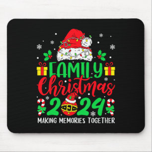 Family Christmas 2024 Matching Squad Santa Elf Fun Mouse Pad