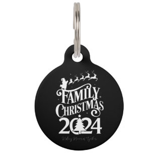 Family Christmas 2024 Memories Together Matching  Pet Tag