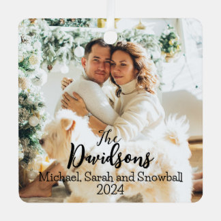Family Christmas 2024 Photo Metal Tree Decoration