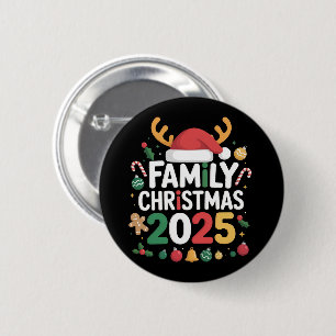Family Christmas 2025 Crew Group Matching Family 6 Cm Round Badge