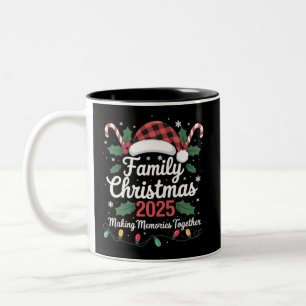 Family Christmas 2025 Crew Group Matching Family Two-Tone Coffee Mug