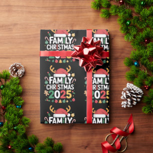Family Christmas 2025 Crew Group Matching Family Wrapping Paper