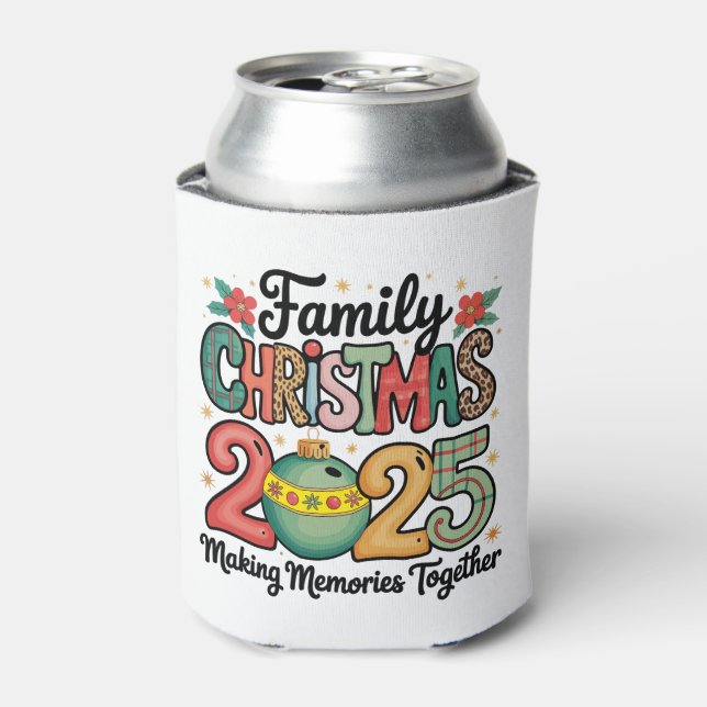 Family Christmas 2025 Making Memories Together Can Cooler (Can Front)
