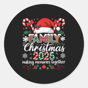 Family Christmas 2025 Making Memories Together San Classic Round Sticker