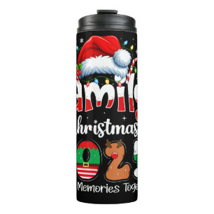 Family Christmas 2025 Matching Outfit Squad Santa Thermal Tumbler