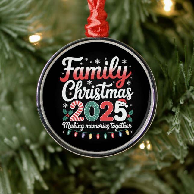 Family Christmas 2025 Matching Outfit Xmas Squad  Metal Tree Decoration (Tree)