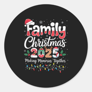Family Christmas 2025 Matching Outfit Xmas Squad S Classic Round Sticker