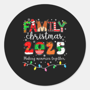 Family Christmas 2025 Matching Outfit Xmas Squad S Classic Round Sticker