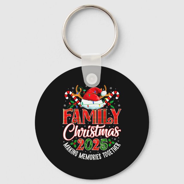 Family Christmas 2025 Matching Pajama Xmas Squad  Key Ring (Front)