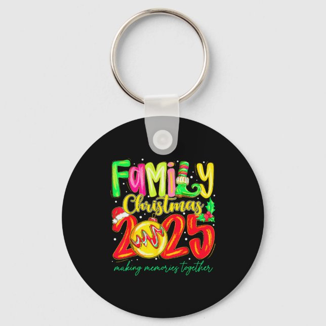 Family Christmas 2025 Matching Santa Tee Xmas Paja Key Ring (Front)