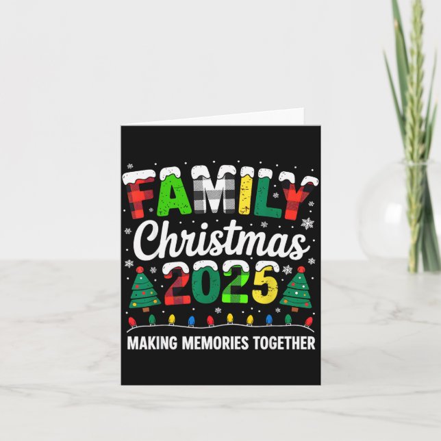 Family Christmas 2025 Matching Squad Santa Red Pla Card (Front)