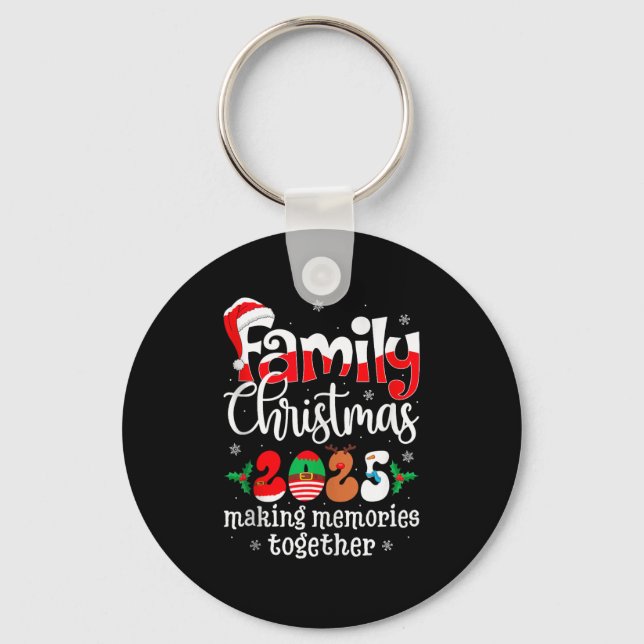 Family Christmas 2025 Matching Xmas Pajamas Christ Key Ring (Front)